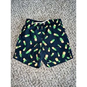 Old Navy Boys Black Pineapple swimming‎ trunks size 6/7